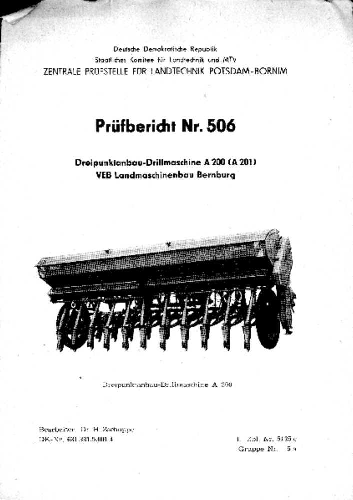 Anbau -Drillmaschine A 200 (Deutsches Landwirtschaftsmuseum Hohenheim CC BY-NC-SA)