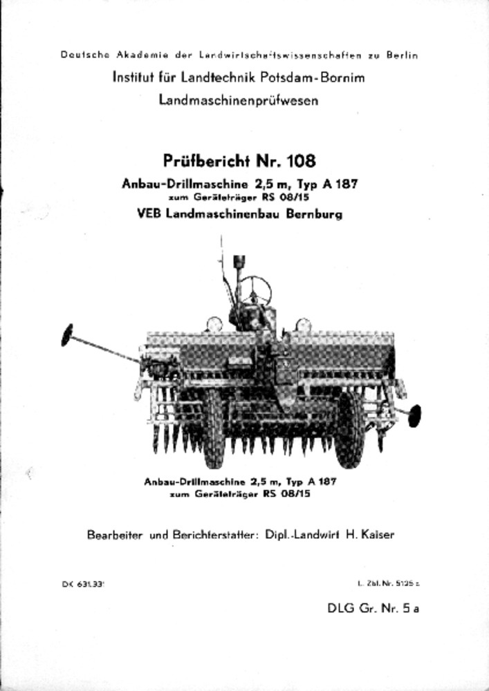 Anbaudrillmaschine zum Geräteträger RS 08/15 (Deutsches Landwirtschaftsmuseum Hohenheim CC BY-NC-SA)