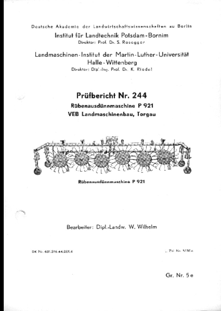 Rübenausdünnmaschine P 921 (Deutsches Landwirtschaftsmuseum Hohenheim CC BY-NC-SA)