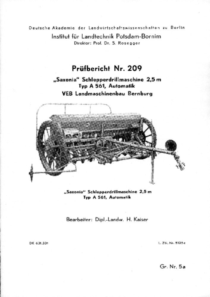 Saxonia Schlepperdrillmaschine 2,5 m, A 561 (Deutsches Landwirtschaftsmuseum Hohenheim CC BY-NC-SA)