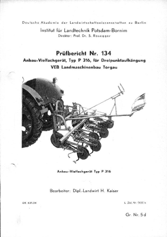 Anbau-Vielfachgerät P 316/1 zum RS 14/30 (Deutsches Landwirtschaftsmuseum Hohenheim CC BY-NC-SA)
