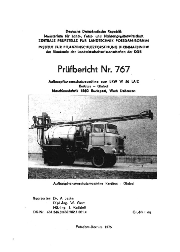 Aufbau-Pflanzenschutzmaschine &quot;Kertitox-Global&quot; (Deutsches Landwirtschaftsmuseum Hohenheim CC BY-NC-SA)