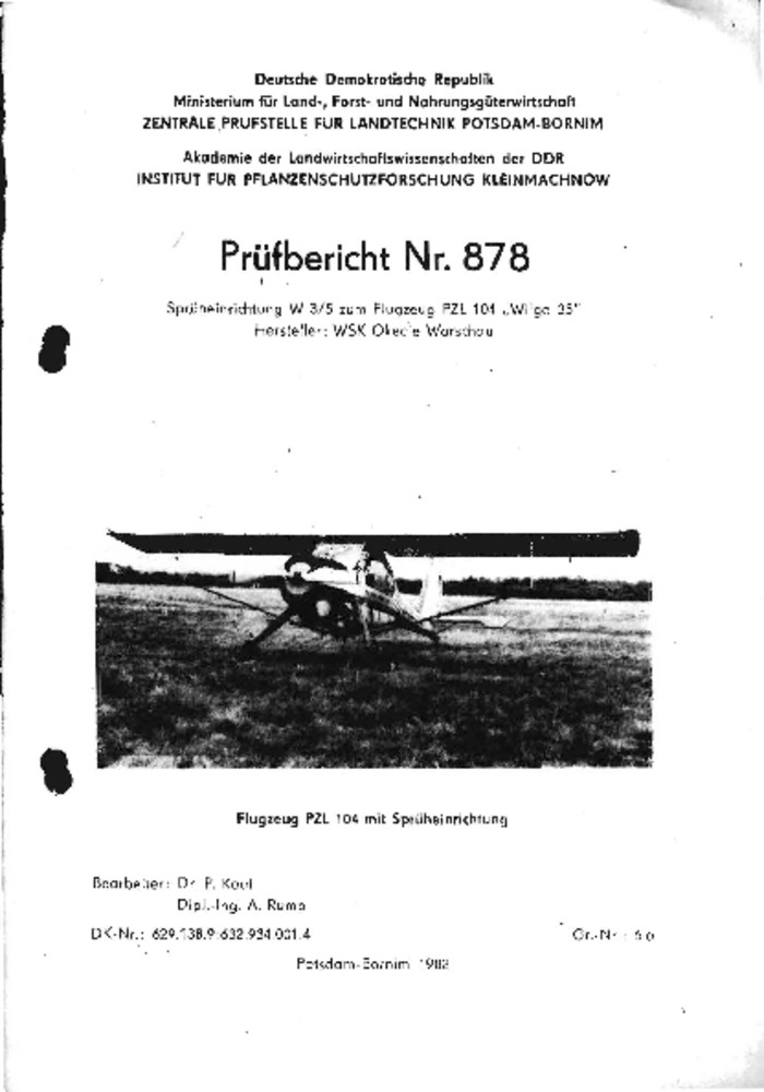 Applikationsanlage zum Flugzeug PZL 104 (Deutsches Landwirtschaftsmuseum Hohenheim CC BY-NC-SA)