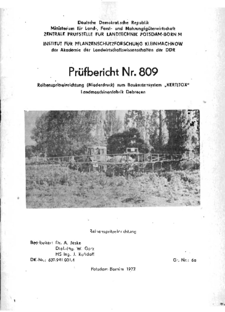 Reihenspritzelnrichtung zum Baukastensystem &quot;Kertitox&quot; (Deutsches Landwirtschaftsmuseum Hohenheim CC BY-NC-SA)