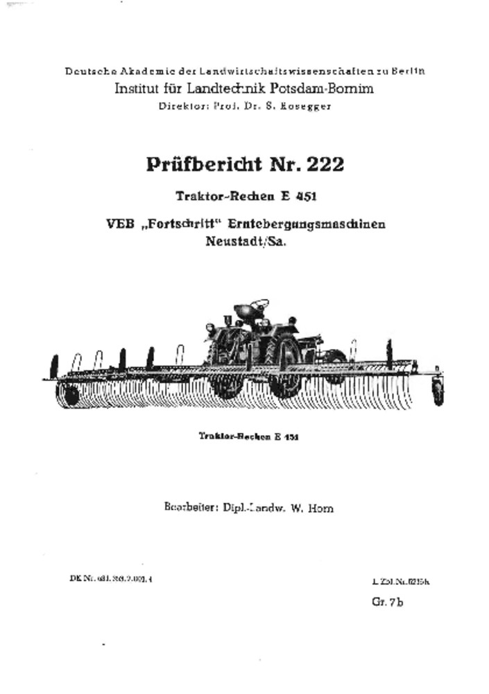 Traktorrechen E 451 (Deutsches Landwirtschaftsmuseum Hohenheim CC BY-NC-SA)