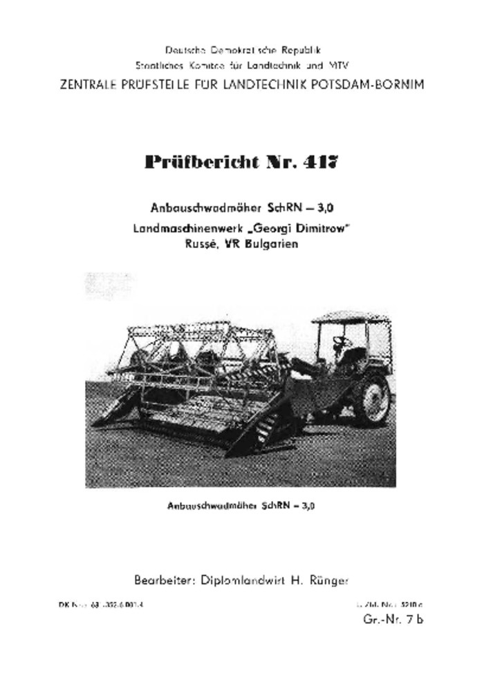 Anbauschwadmäher Sch RN-3.0 (Deutsches Landwirtschaftsmuseum Hohenheim CC BY-NC-SA)