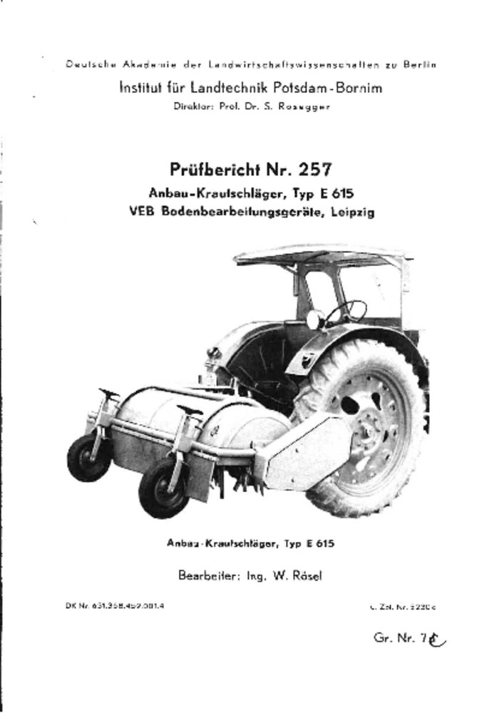 Anbau-Krautschläger E 615 und E 616 (Deutsches Landwirtschaftsmuseum Hohenheim CC BY-NC-SA)