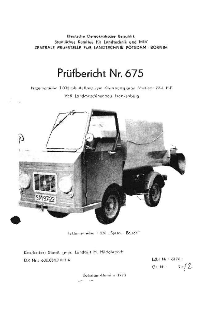 Futterverteller T 036 zum Multicar 22-1 P-F (Deutsches Landwirtschaftsmuseum Hohenheim CC BY-NC-SA)