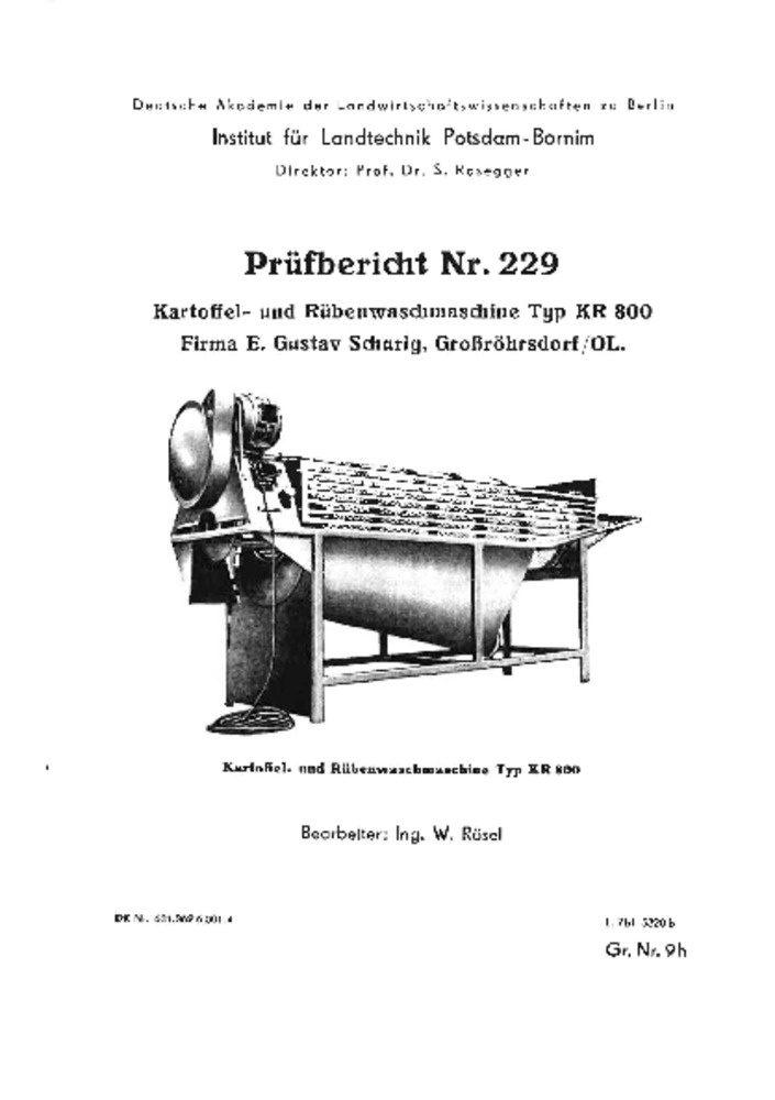 Kartoffel- und Rübenwaschmaschine KR 800 (Deutsches Landwirtschaftsmuseum Hohenheim CC BY-NC-SA)