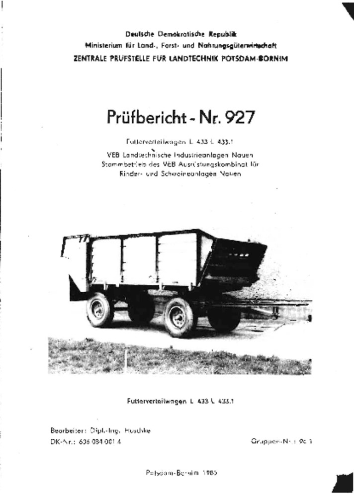 Futterverteilungswagen L 433/L 433.1 (Deutsches Landwirtschaftsmuseum Hohenheim CC BY-NC-SA)