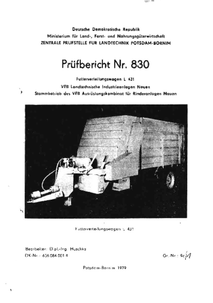 Futtervertel1ungswagen L 431 (Deutsches Landwirtschaftsmuseum Hohenheim CC BY-NC-SA)