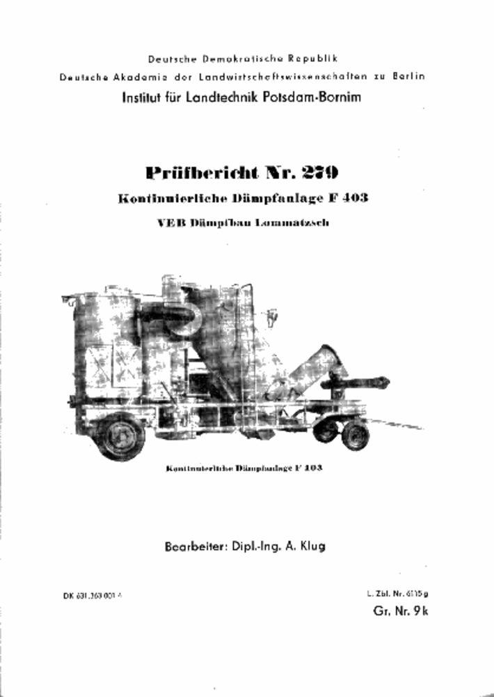 Kontinuierliche Dämpfanlage F 403 (Deutsches Landwirtschaftsmuseum Hohenheim CC BY-NC-SA)
