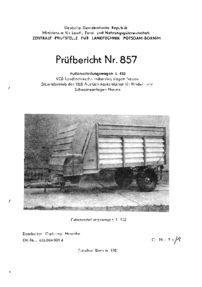 Futterverteilungswagen L 432 (Deutsches Landwirtschaftsmuseum Hohenheim CC BY-NC-SA)