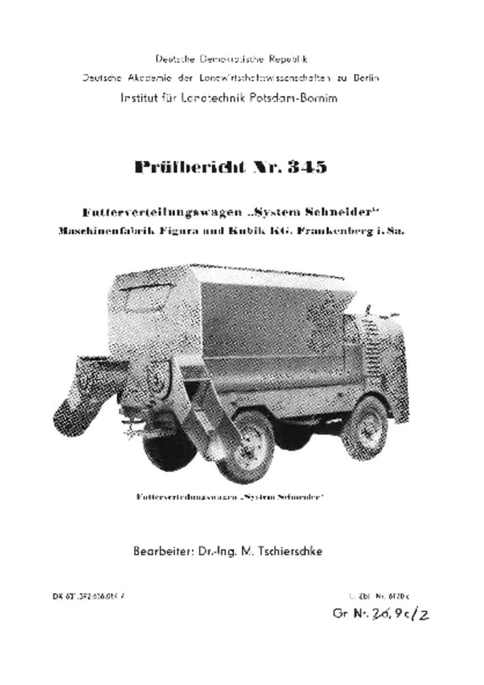 Futterverteilungswagen &quot;System Schneider&quot; (Deutsches Landwirtschaftsmuseum Hohenheim CC BY-NC-SA)