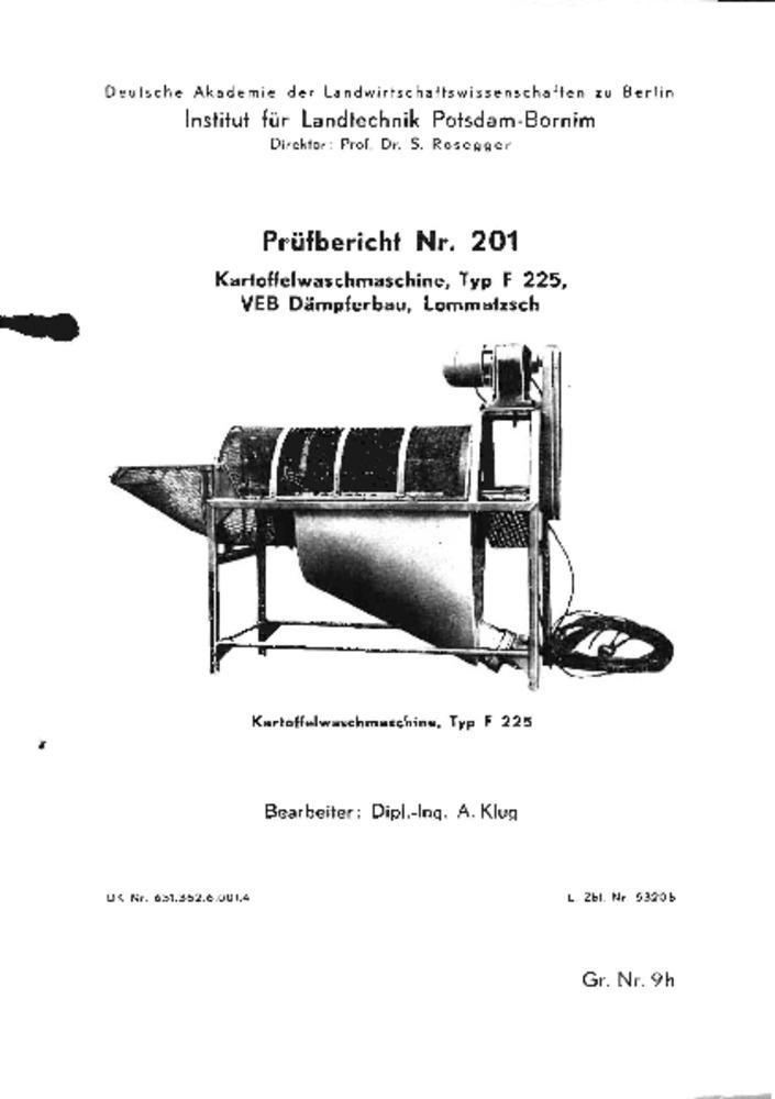Kartoffelwaschmaschine F 225 (Deutsches Landwirtschaftsmuseum Hohenheim CC BY-NC-SA)