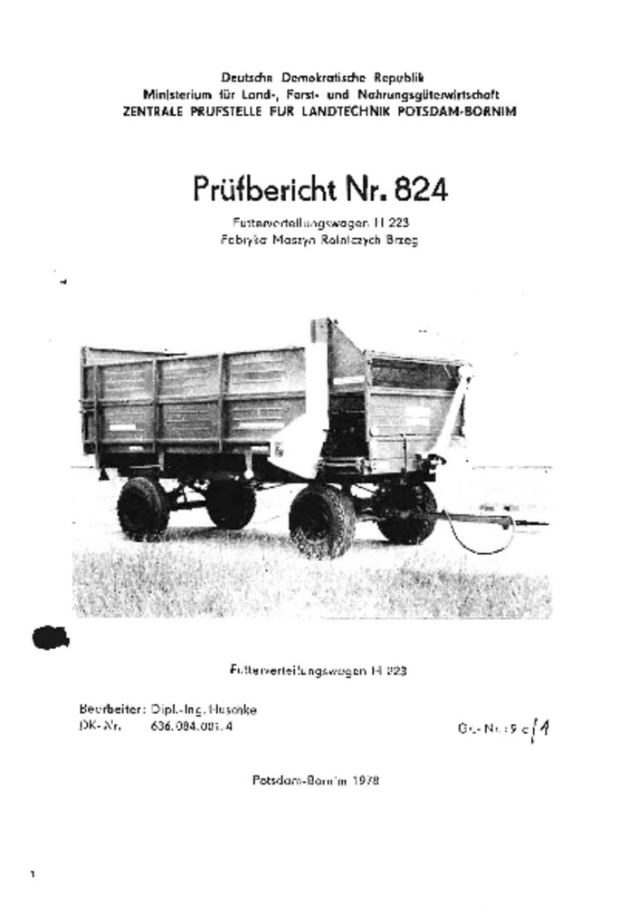 Futtervertel1ungswagen H 223 (Deutsches Landwirtschaftsmuseum Hohenheim CC BY-NC-SA)