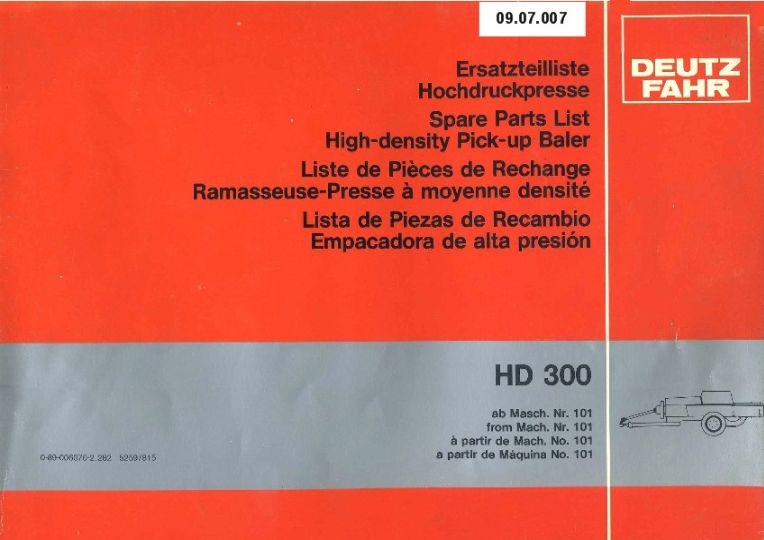 Hochdruckpresse HD 300 (Ausstellung und Archiv des Vereins FAHR-Schlepper-Freunde CC BY-NC-SA)