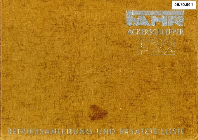 Schlepper F 22 (Ausstellung und Archiv des Vereins FAHR-Schlepper-Freunde CC BY-NC-SA)
