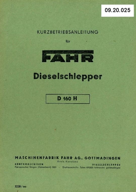Schlepper D 160 H (Ausstellung und Archiv des Vereins FAHR-Schlepper-Freunde CC BY-NC-SA)