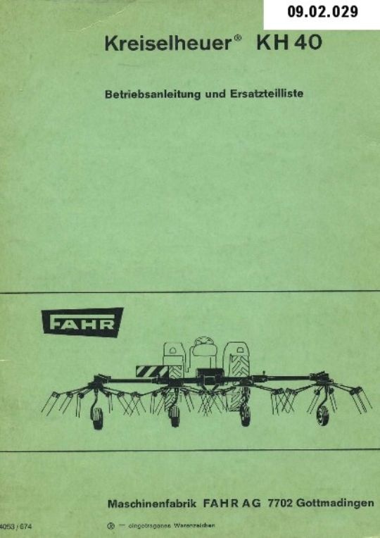 Kreiselheuer KH 40 (Ausstellung und Archiv des Vereins FAHR-Schlepper-Freunde CC BY-NC-SA)