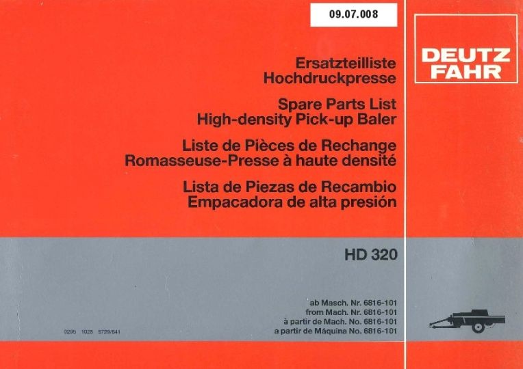 Hochdruckpresse HD 320 (Ausstellung und Archiv des Vereins FAHR-Schlepper-Freunde CC BY-NC-SA)