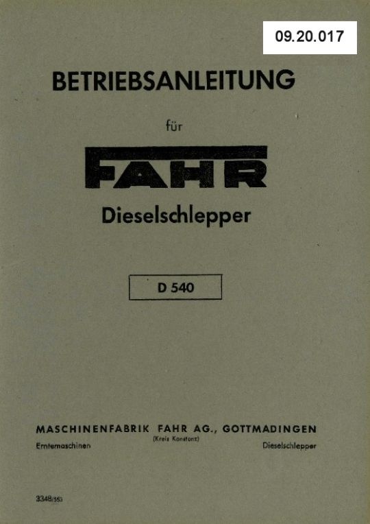 Schlepper D 540 (Ausstellung und Archiv des Vereins FAHR-Schlepper-Freunde CC BY-NC-SA)