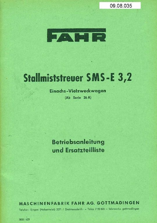 Stallmiststreuer SMS-E 3,2 t (Ausstellung und Archiv des Vereins FAHR-Schlepper-Freunde CC BY-NC-SA)