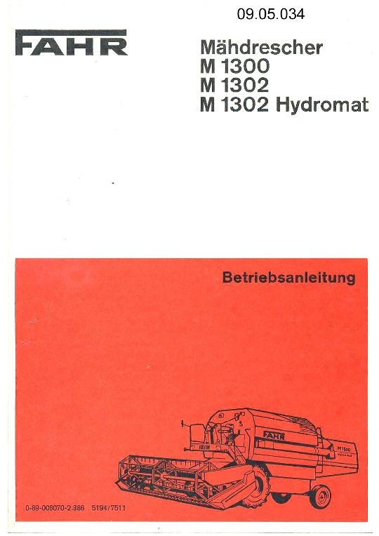 Mähdrescher M 1300 (Ausstellung und Archiv des Vereins FAHR-Schlepper-Freunde CC BY-NC-SA)