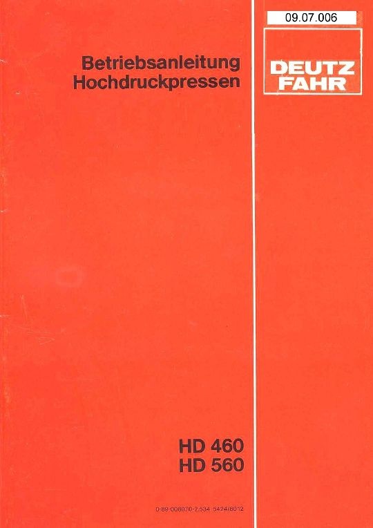 HD-Pressen HD 460 (Ausstellung und Archiv des Vereins FAHR-Schlepper-Freunde CC BY-NC-SA)