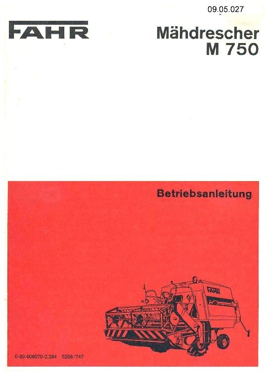 Mähdrescher M 750 (Ausstellung und Archiv des Vereins FAHR-Schlepper-Freunde CC BY-NC-SA)