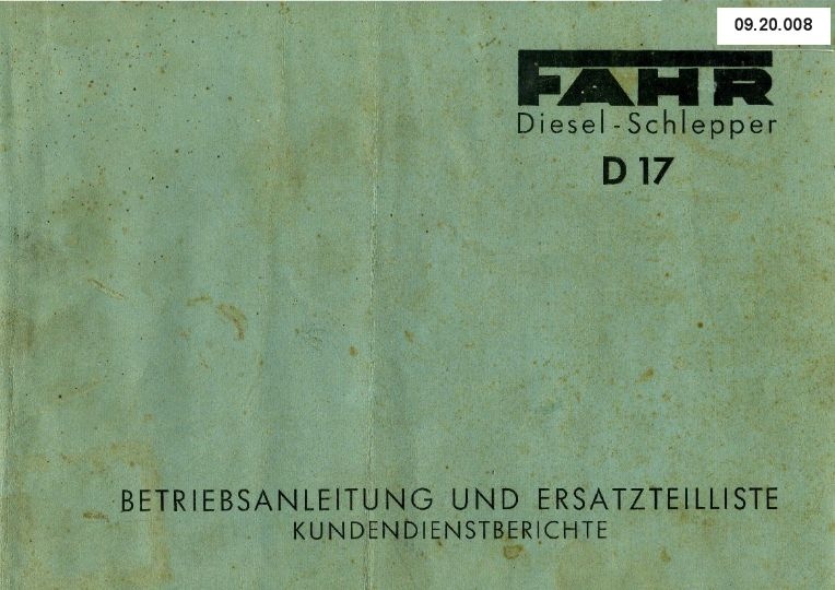 Schlepper D 17 (Ausstellung und Archiv des Vereins FAHR-Schlepper-Freunde CC BY-NC-SA)