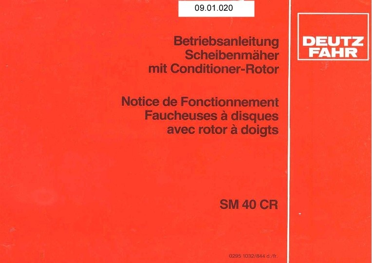 Scheibenmäher SM 40 CR (Ausstellung und Archiv des Vereins FAHR-Schlepper-Freunde CC BY-NC-SA)