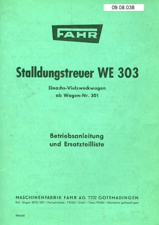 Stalldungstreuer WE 303 (Ausstellung und Archiv des Vereins FAHR-Schlepper-Freunde CC BY-NC-SA)