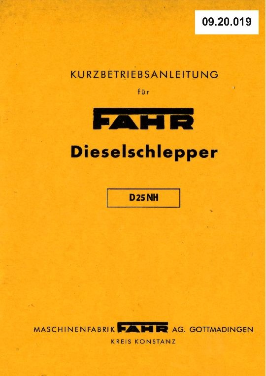 Schlepper D 25 NH (Ausstellung und Archiv des Vereins FAHR-Schlepper-Freunde CC BY-NC-SA)