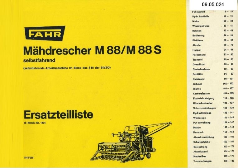 Mähdrescher M 88 (Ausstellung und Archiv des Vereins FAHR-Schlepper-Freunde CC BY-NC-SA)