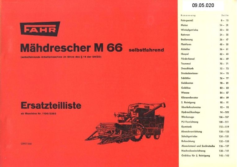 Mähdrescher M 66 (Ausstellung und Archiv des Vereins FAHR-Schlepper-Freunde CC BY-NC-SA)