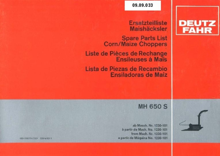 Maishäcksler MH 650 S (Ausstellung und Archiv des Vereins FAHR-Schlepper-Freunde CC BY-NC-SA)