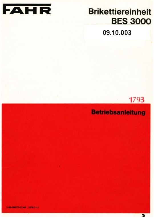 Trockner-Brikettiereinheit BES 3000 (Ausstellung und Archiv des Vereins FAHR-Schlepper-Freunde CC BY-NC-SA)