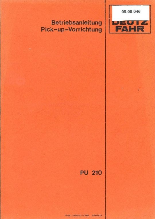 Pick-up-Vorrichtung PU 210 (Ausstellung und Archiv des Vereins FAHR-Schlepper-Freunde CC BY-NC-SA)