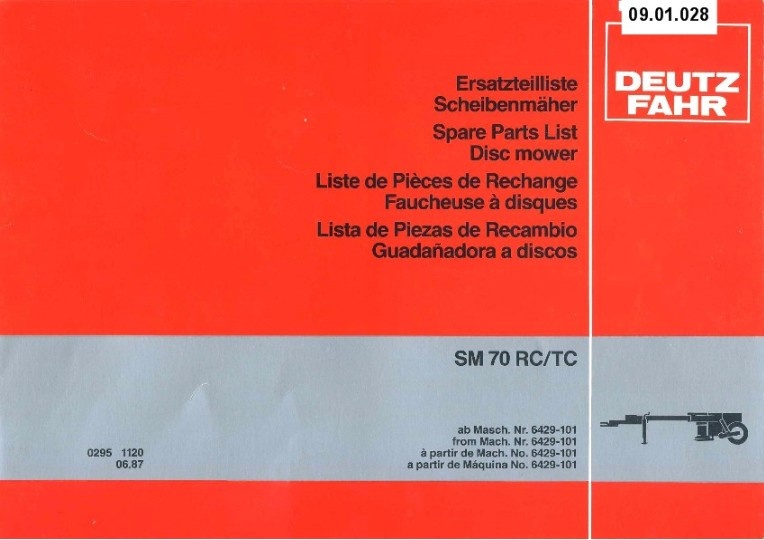 Scheibenmäher SM 70 (Ausstellung und Archiv des Vereins FAHR-Schlepper-Freunde CC BY-NC-SA)
