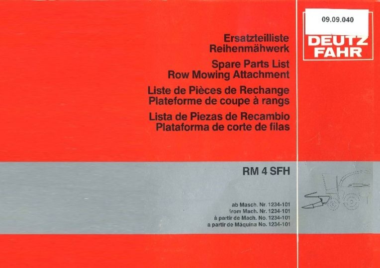 Reihenmähwerk RM 4  (Ausstellung und Archiv des Vereins FAHR-Schlepper-Freunde CC BY-NC-SA)
