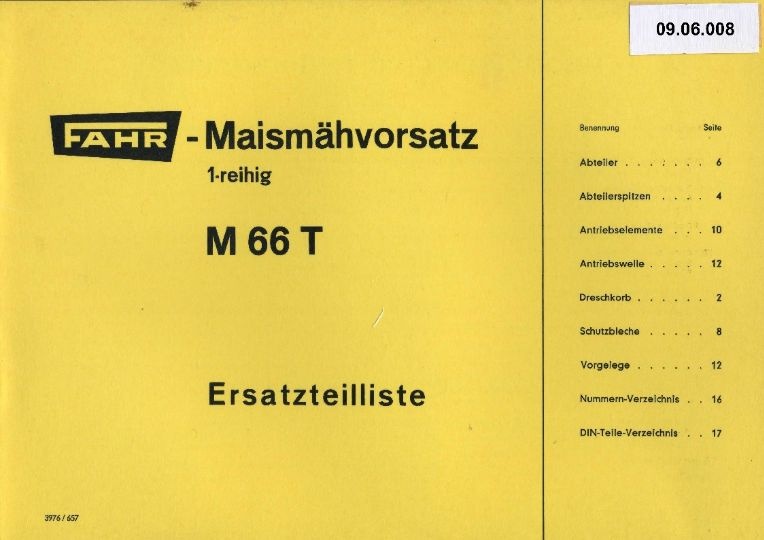 Maismähvorsatz für M 66 T (Ausstellung und Archiv des Vereins FAHR-Schlepper-Freunde CC BY-NC-SA)