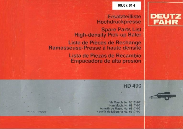Hochdruckpresse HD 490 (Ausstellung und Archiv des Vereins FAHR-Schlepper-Freunde CC BY-NC-SA)
