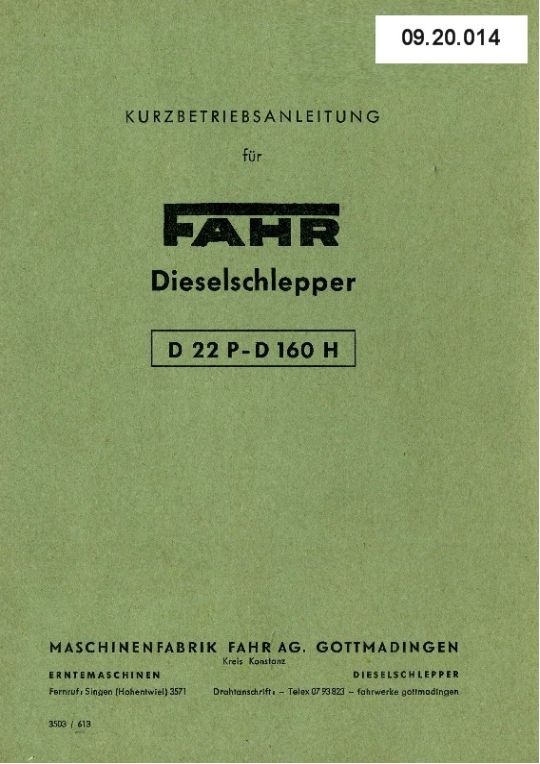 Schlepper D 22 P (Ausstellung und Archiv des Vereins FAHR-Schlepper-Freunde CC BY-NC-SA)