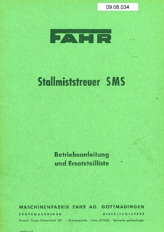 Stallmiststreuer SMS (Ausstellung und Archiv des Vereins FAHR-Schlepper-Freunde CC BY-NC-SA)