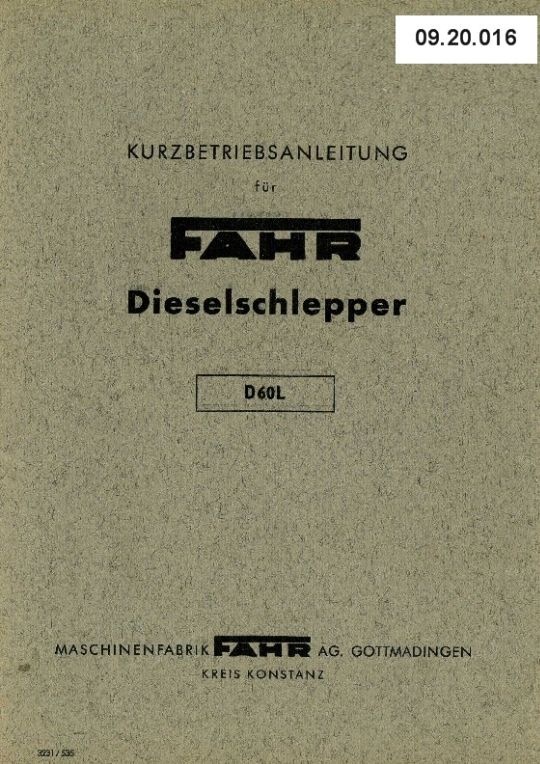Schlepper D 60 L (Ausstellung und Archiv des Vereins FAHR-Schlepper-Freunde CC BY-NC-SA)
