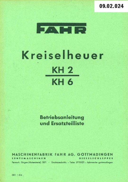 Kreiselheuer KH 2 / KH 6 (Ausstellung und Archiv des Vereins FAHR-Schlepper-Freunde CC BY-NC-SA)