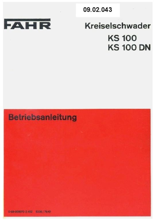 Kreiselschwader KS 100 (Ausstellung und Archiv des Vereins FAHR-Schlepper-Freunde CC BY-NC-SA)