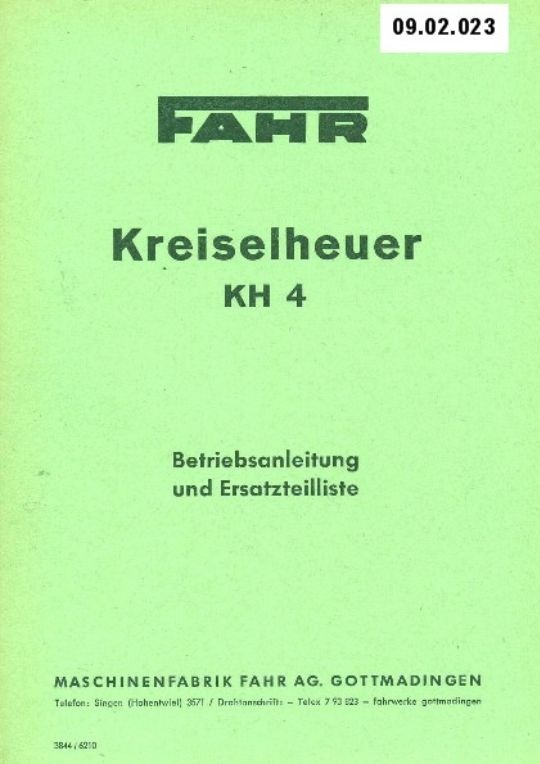 Kreiselheuer KH 4 (Ausstellung und Archiv des Vereins FAHR-Schlepper-Freunde CC BY-NC-SA)