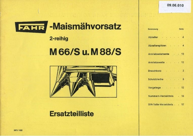 Maismähvorsatz für M 66  (Ausstellung und Archiv des Vereins FAHR-Schlepper-Freunde CC BY-NC-SA)
